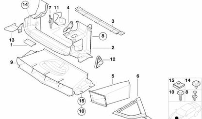 Cubierta izquierda para BMW Serie 3 E36 (OEM 51718135933). Original BMW
