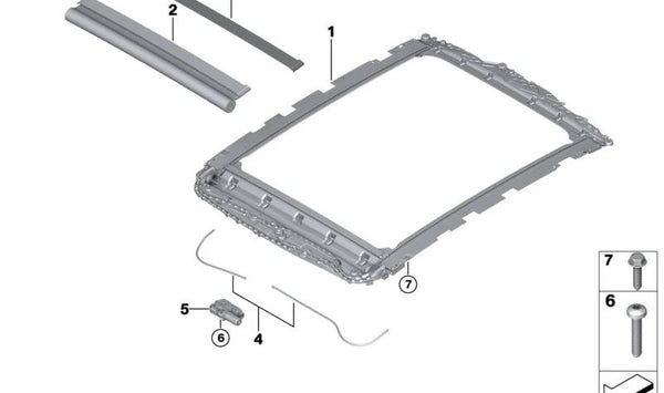 Marco Rollo para BMW Serie 7 G70 (OEM 54105A32081). Original BMW.