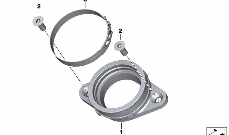 Tubuladura de aspiración OEM 11008569335 para motos BMW F750GS, F850GS, F900R, F900XR... y más. Original BMW Motorrad.