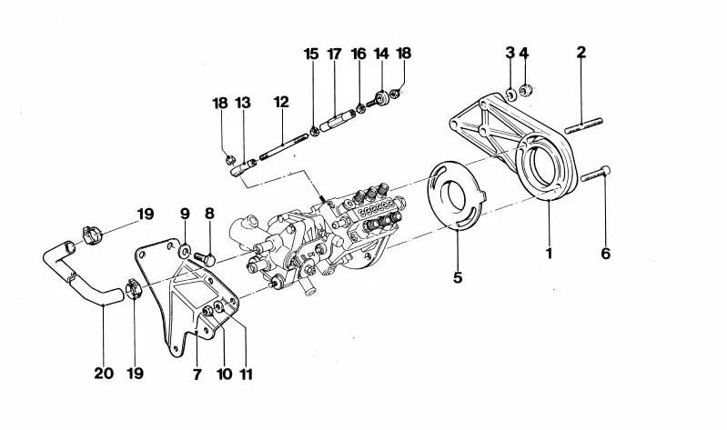 Arandela OEM 33311108204 para BMW E21, E30, E36, E12, E28, E34, E24, E38. Original BMW. Ideal para montaje en motor y soportes de motor.
