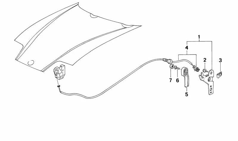 Alavanca de liberação OEM 51238102497 para BMW E34, Z1. BMW originais.