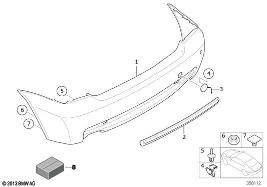Druckschleppung für BMW 3 E46 -Serie (OEM 51127894798). Original BMW