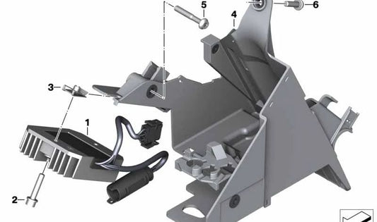 Portador de aparatos OEM 34328530988 para motos BMW F700GS, F800GS, F800GS Adventure. Original BMW Motorrad.