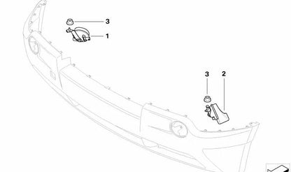 Claxon grave (bocina) OEM 61333403279 para BMW E83. Repuesto original BMW.