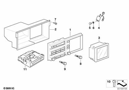 Écran du kit de conversion / navigation pour BMW E39, E38 (OEM 65529184353). BMW d'origine