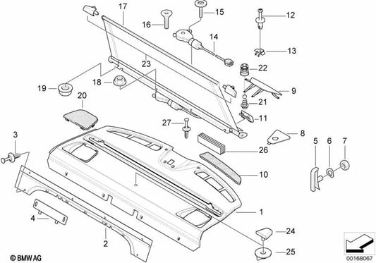 Gewindeeinsatz für BMW 5 E39 -Serie (OEM 51468215809). Original BMW