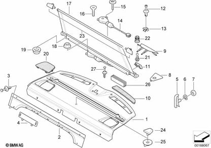 Hinterbalke für BMW E39 (OEM 51468174892). Original BMW