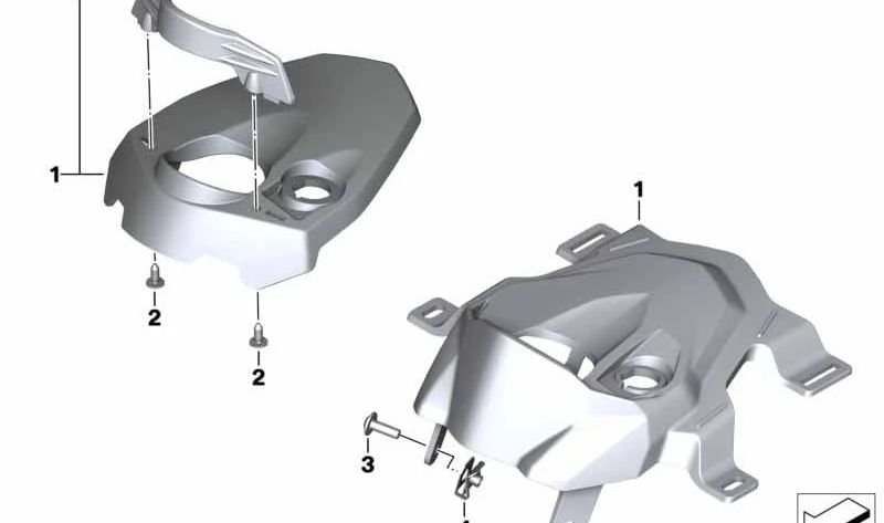 Moldura de cerradura de contacto OEM 46638554366 para motos BMW F 700 GS, F 800 GS, F 800 GS Adventure. Original BMW Motorrad.
