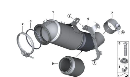 Abrazadera de escape V-Band OEM 18328612537 para BMW F20, F21, F22, F23, G42, F30, F31, F34, G20, G21, F32, F33, F36, G22, G23, G26, G30, G31, G38, G32, G11, G12, G14, G15, G16, G01, G02, G05, G18, G06, G07, G29. Original BMW.