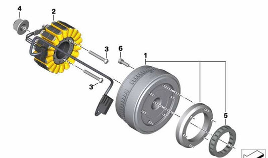 Tuerca hexagonal con borde OEM 12319898385 para motos BMW C 400 GT, C 400 X. Original BMW Motorrad.