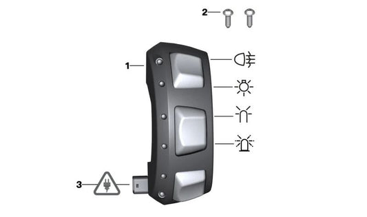 Interruptor adicional derecho OEM 61318406096 para BMW Motorrad R 1200 RT, R 1250 RT. Original BMW Motorrad.