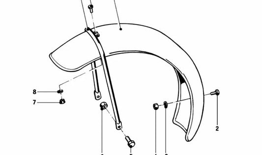 Front fenders Printing OEM 46610035303 for BMW R26 and R27. Original BMW.