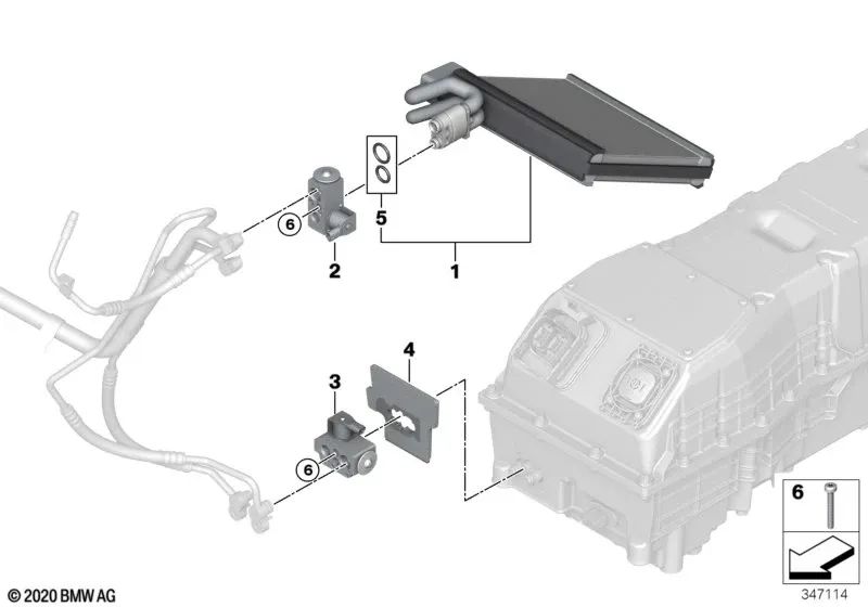 Adapterplatte für BMW I12, I12N, I15 (OEM 64509325850). Original BMW.