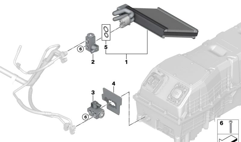 Válvula de Expansión Eléctrica para BMW I12, I15 (OEM 64509318648). Original BMW