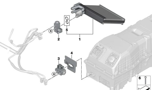 Evaporador de aire acondicionado OEM 64119328096 para BMW i12 (i8 Coupé) e i15 (i8 Roadster). Compatible con modelos fabricados entre 2014 y 2020. Recambio original BMW.