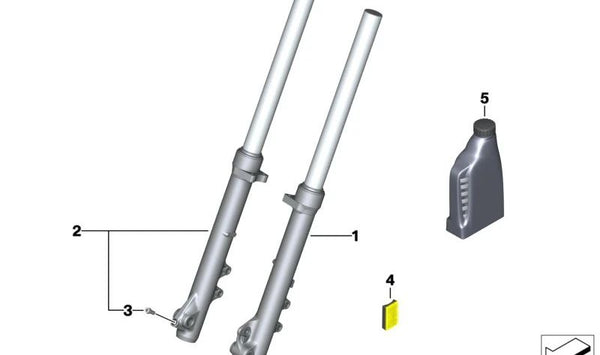 Horquilla delantera derecha (Gabelholm rechts) OEM 31428566586 para BMW Motorrad F 700 GS (K70). Compatible solo con este modelo. Repuesto original BMW Motorrad.
