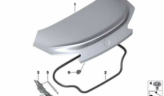 Cerniera del cancello posteriore destro per BMW Z4 G29 (OEM 41009464052). BMW originale