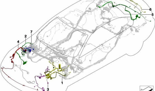 Réparation du câble pour l'OEM avant droit 61129206235 pour BMW E90, E91, E92, E93. BMW d'origine.