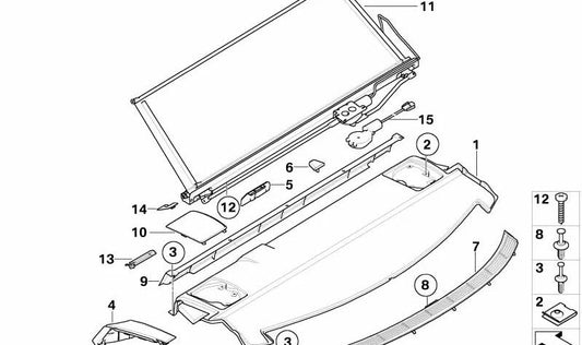 Ablegeboden para BMW Serie 5 E60 (OEM 51467111341). Original BMW
