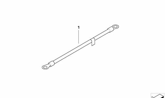 Cable de masa OEM 12427785493 para BMW E46. Original BMW.