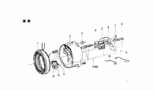 Placa portacarbones OEM 12311354584 para BMW 114, 1502, 1600, 1600 GT, 1600 ti, 1802, 2002. Compatible con modelos con motor M10. Original BMW.