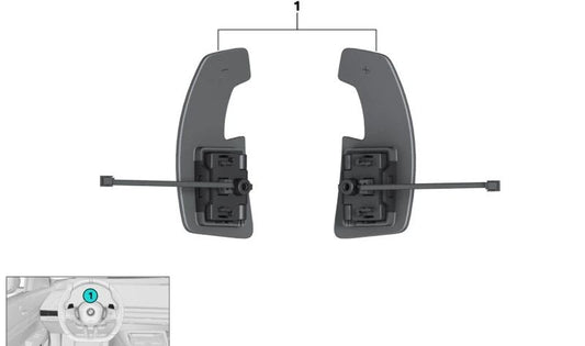 OEM 61315A5E8E9 Steering Wheel Shift Paddle for BMW (Fit Models: F30, F31, F32, F33, F34, F36, F20, F21, E84, G20, G21, G30, G31 and More) Genuine BMW.