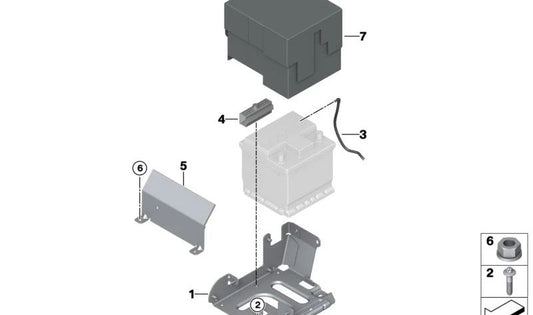 Aislante térmico de batería OEM 61216848651 para BMW I12, I15. Compatible con modelos i8 desde 03/2018 hasta 06/2020. Original BMW.