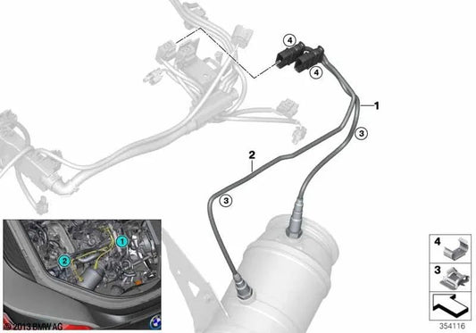 Lambda Regulator Probe for BMW I12, I12N, I15 (OEM 11788617029). Genuine BMW.