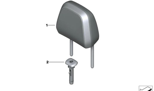 OEM 52209870745 Faux Leather Headrest for BMW G23. Original BMW.