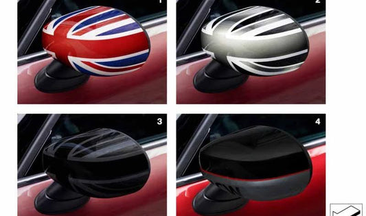 Cubierta retrovisor izquierdo RHD Black Jack OEM 51162465791 para MINI F56, F55, Clubman F54, Cabrio F57, Countryman F60... y más. Original MINI.