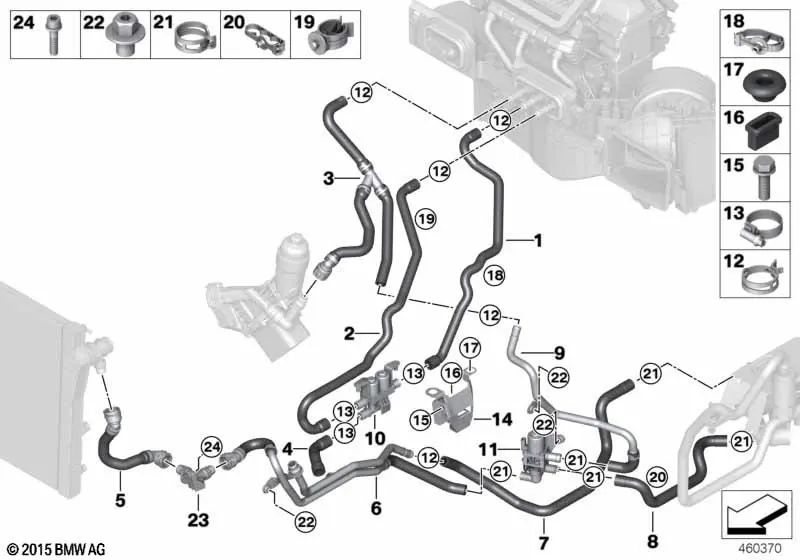 Adapter for BMW X5 E70, E70N, F15 X6 Series E71, E72, F16 (OEM 64216985116). Genuine BMW.