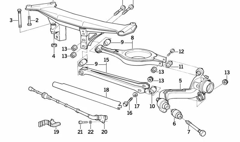 Rechte Abdeckung für BMW 3 E36 -Serie, E46, X3 E83, E83N, Z4 E85, E86, E89 (OEM 33321094470). Original BMW