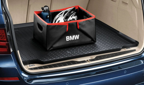 Alfombrilla de maletero antideslizante OEM 51472154480 para BMW F11 y F11N. Protege de suciedad y líquidos, fácil de limpiar y colocar. Original BMW.