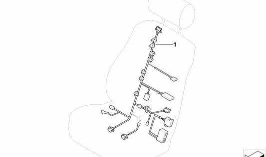 Cableado asiento conductor OEM 61129221785 para BMW X5 E70 y X6 E71 (todos los modelos compatibles). Original BMW.