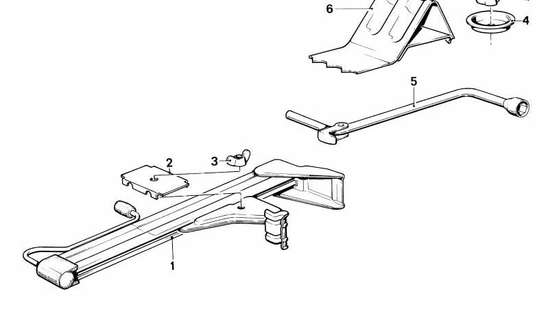 Soporte de sujeción para gato elevador OEM 71121179167 para BMW E28, E24. Original BMW.
