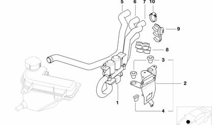 Manguera Radiador-Depósito de Expansión para BMW E53 (OEM 64218409066). Original BMW