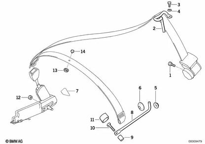 Bouchon OEM 72112451569 pour BMW Série 3 E36, E46 et Série 6 E63. Véritable BMW.