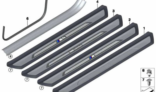 Ermolecedora Cover OEM 51477345110 pour BMW F33. BMW d'origine.