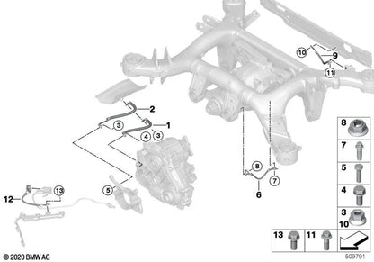 Massenkabel für BMW 3 G20 -Serie, G21, 5 G30 -Serie, G31, 7 G12 -Serie (OEM 12428633994). Original BMW