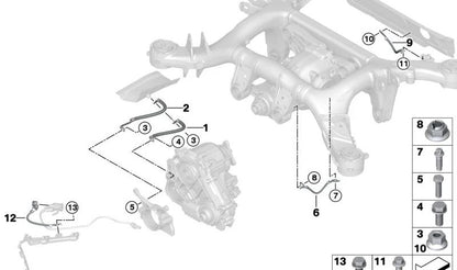 Câble de masse pour la série BMW 3 G20, G21, 5 G30 Série, G31, 7 G12 (OEM 12428633994). BMW d'origine