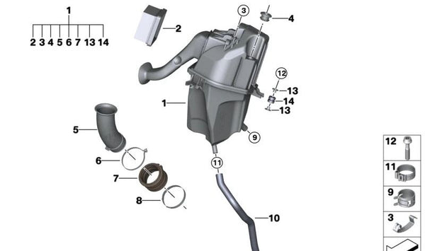 Abrazadera OEM 13718558332 para motos BMW G 310 R, G 310 GS, G 310 RR. Original BMW Motorrad.