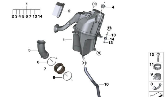 Abrazadera tensora OEM 11617680689 para motos BMW R1200GS, F750GS, F850GS, F900R, G310GS... y más. Original BMW Motorrad.
