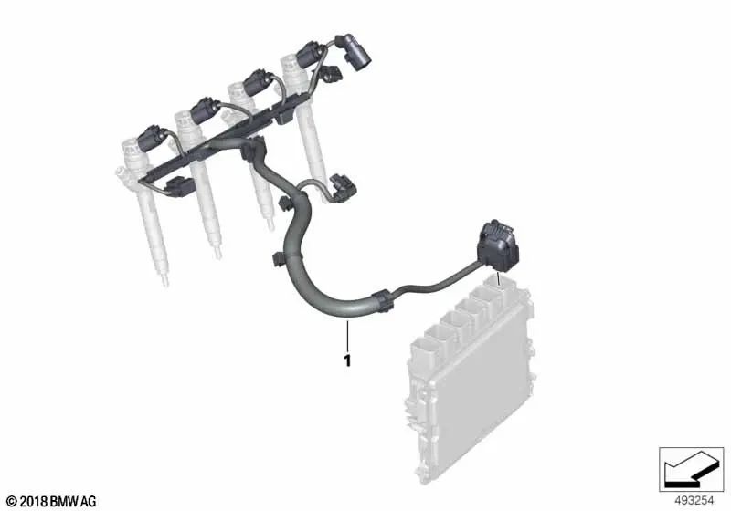 Engine Wiring Harness Injection Module for BMW 3 Series G20, G21, X3 G01, X4 G02 (OEM 12518590045). Original BMW