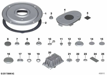 Hex nut BMW 1 Series E81, E82, E87, E87N, E88, 3 Series E90, E90N, E91, E91N, E92, E92N, E93, E93N, 5 Series F07, F07N, F10, F10N, F11, F11N, F18, F18N , Series 6 F06, F06N, F12, F12N, F13, F13N, Series 7 F01, F01N, F02, F02N, F04 (OEM 07119904022). Or