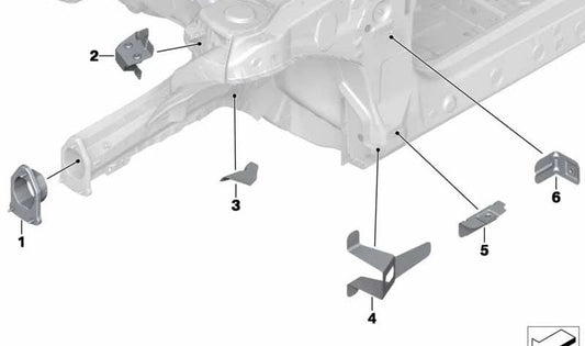 Soporte fijación freno derecho OEM 41112754686 para MINI R55, R56, R57, R58, R59. Pieza original MINI.