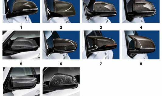 Carcasa retrovisor derecho en carbono OEM 51162466674 para BMW X2 F39 {M35i, 20d, sDrive16d, sDrive18d}. Compatible desde 01/03/2018 hasta 31/10/2023. Original BMW M Performance.