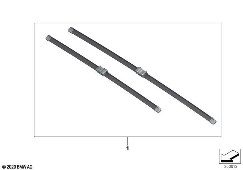 Windscreen Wiper Set for BMW I12N, I15 (OEM 61610056964). Original BMW.