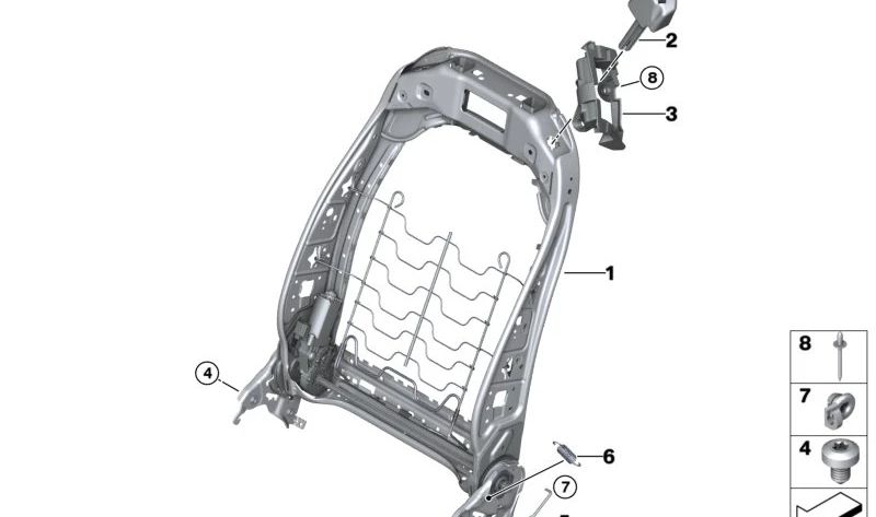 BLIND REMACHE OEM 51419502637 FOR BMW G20 316D, 318D. Compatible with several years and versions. Useful piece for front seat fixings. Original BMW.