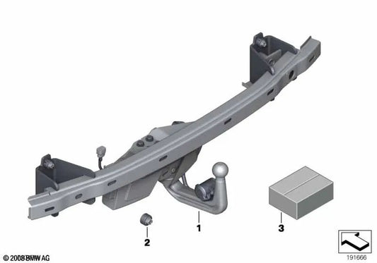 Electric folding trailer hitch for BMW F01, F02 (OEM 71606795925). Original BMW.