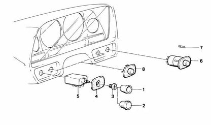 Interruptor de luces OEM 61311355791 para BMW E21, E12, E24. Original BMW.